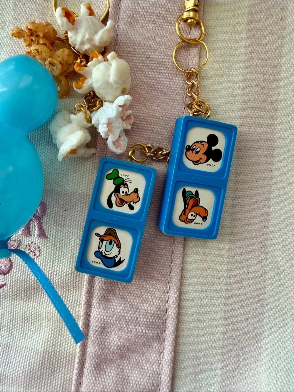 Vintage Disney Domino Bag Charm Keychain